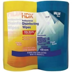 HDX 75-Count Fresh Scent and Lemon Scent Antibacterial Disinfecting Wipes (2-Pack) -EquipEase Shop hdx disinfecting wipes homde02 d4 1000