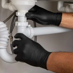 HDX Black Disposable Nitrile Gloves Pop-N-Go (80-Count) 7 HDX Black Disposable Nitrile Gloves Pop-N-Go (80-Count) -EquipEase Shop hdx disposable gloves 104877700 44 1000