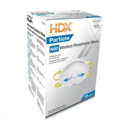 HDX N95 Disposable Respirator Valve Box (15-Pack)