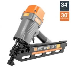 HDX 34° Corded Pneumatic Clipped Head Framing Nailer -EquipEase Shop hdx framing nailers hdxfr3490 66 1000