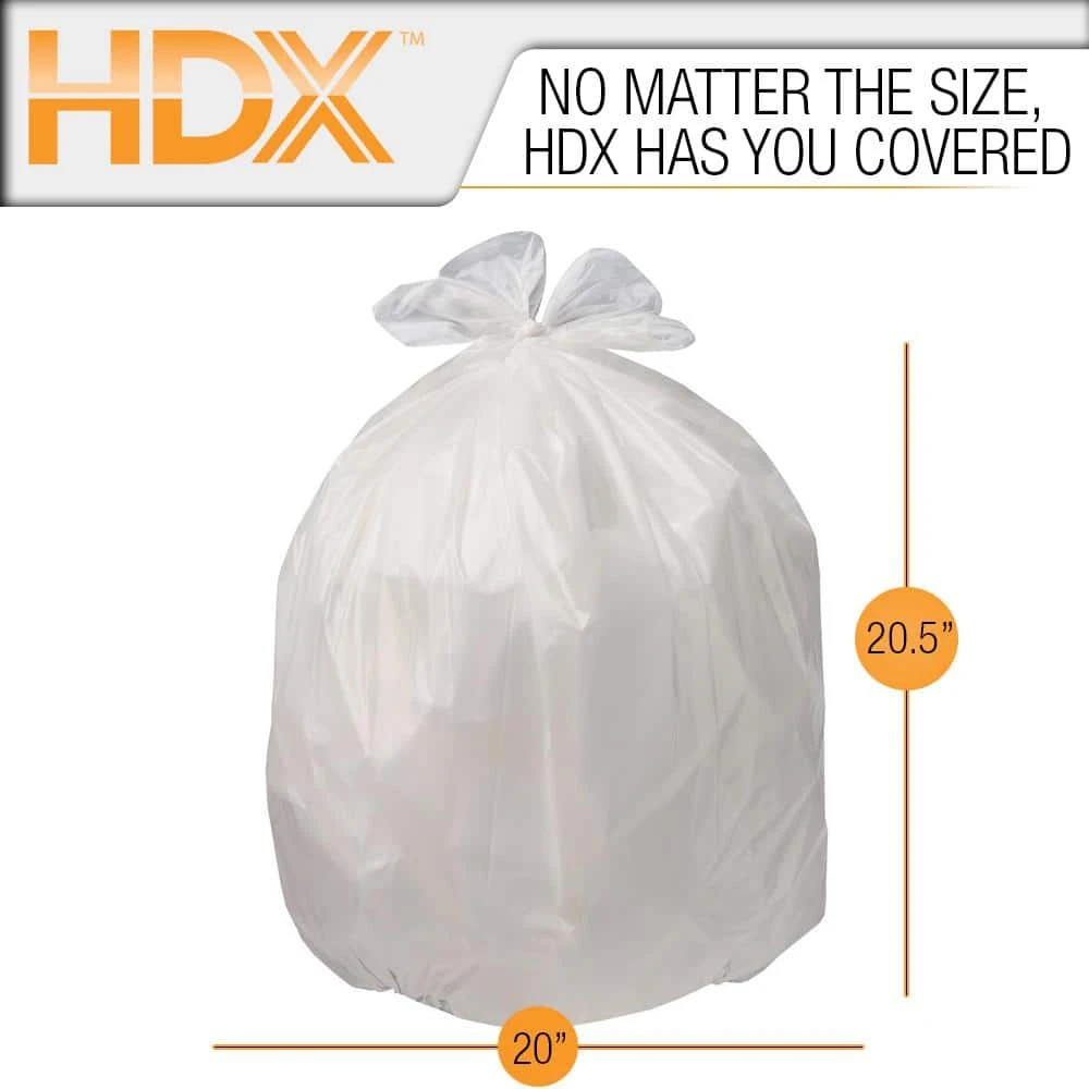 HDX 8 Gal. White Medium Trash Bag (50-Count) 4 HDX 8 Gal. White Medium Trash Bag (50-Count) - Image 4