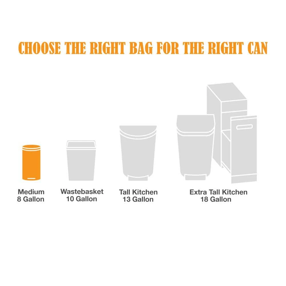 HDX 8 Gal. White Medium Trash Bag (50-Count) 2 HDX 8 Gal. White Medium Trash Bag (50-Count) - Image 2