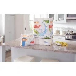 HDX 13 Gal. White Drawstring Kitchen Trash Bags (150 Count), (Pack of 2) -EquipEase Shop hdx garbage bags hdx13g150 2pk 31 1000