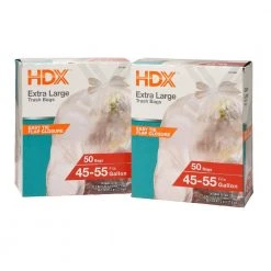 HDX 50 Gal. Clear Extra Large Trash Bags (100-Count)