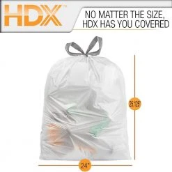 HDX 13 Gal. White Drawstring Kitchen Trash Bags (660-Count) 6 HDX 13 Gal. White Drawstring Kitchen Trash Bags (660-Count) -EquipEase Shop hdx garbage bags hdx959537combo3 4f 1000