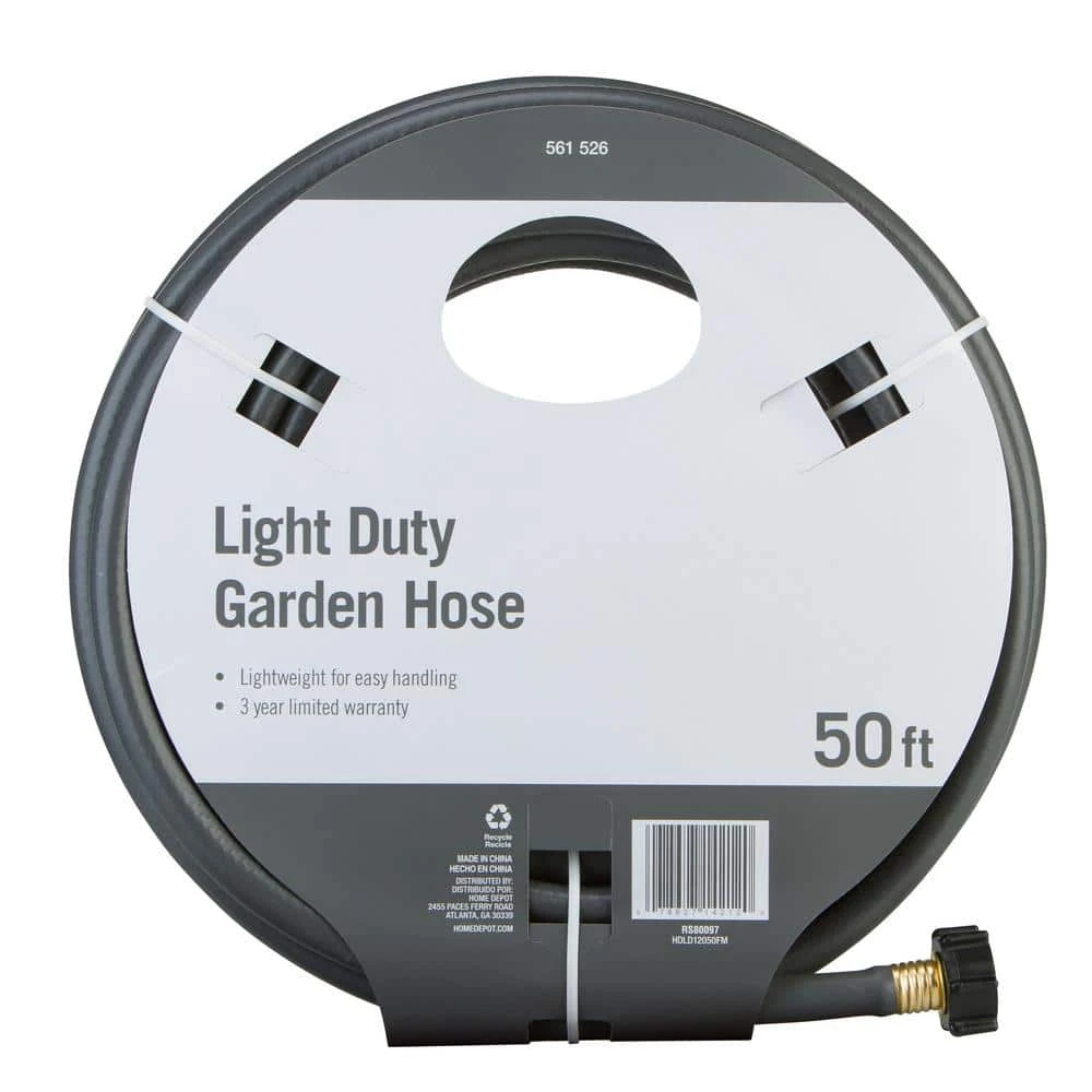 HDX 1/2 in. x 50 ft. Light Duty Garden Hose 1 HDX 1/2 in. x 50 ft. Light Duty Garden Hose