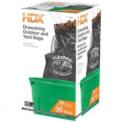 HDX 39 Gal. Black Proflex DS Outdoor and Lawn Bags (35-Count) -EquipEase Shop hdx lawn leaf bags hd39hf035b 1f 1000