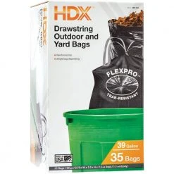 HDX 39 Gal. Black Proflex DS Outdoor and Lawn Bags (35-Count) -EquipEase Shop hdx lawn leaf bags hd39hf035b 40 1000
