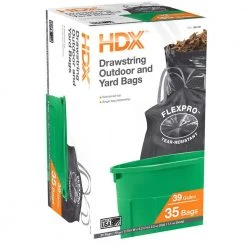 HDX 39 Gal. Black Proflex DS Outdoor and Lawn Bags (35-Count) -EquipEase Shop hdx lawn leaf bags hd39hf035b 4f 1000