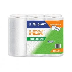 HDX Paper Towels (6-Roll) 6 HDX Paper Towels (6-Roll) -EquipEase Shop hdx paper towels 22006 66 1000