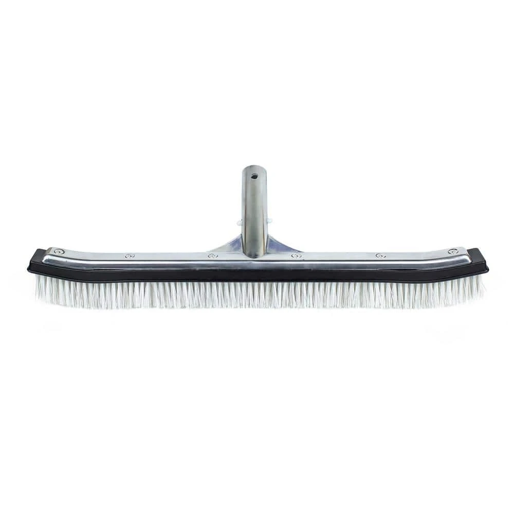 HDX 18 in. Swimming Pool & Spa Brush with Deluxe Nylon and Stainless Steel Combination Bristles and Aluminum Back 3 HDX 18 in. Swimming Pool & Spa Brush with Deluxe Nylon and Stainless Steel Combination Bristles and Aluminum Back - Image 3