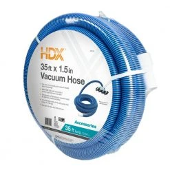 HDX Spiral-Wound 35 ft. x 1 1/2 in. Diameter Swimming Pool Vacuum Hose for In-Ground and Above-Ground Pools -EquipEase Shop hdx pool hoses 69235 c3 1000