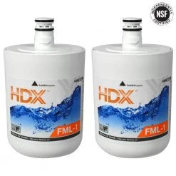 HDX FML-1 Premium Refrigerator Water Filter Replacement Fits LG LT500P (2-Pack) -EquipEase Shop hdx refrigerator water filters 107013 77 1000