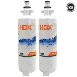 HDX FML-3 Premium Refrigerator Water Filter Replacement Fits LG LT700P (2-Pack) -EquipEase Shop hdx refrigerator water filters 107021 77 1000