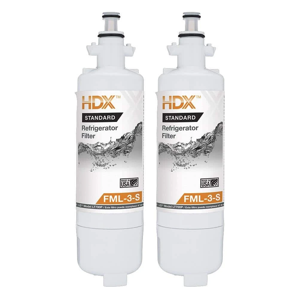HDX FML-3-S Standard Refrigerator Water Filter Replacement Fits LG LT700P (2-Pack) 1 HDX FML-3-S Standard Refrigerator Water Filter Replacement Fits LG LT700P (2-Pack)