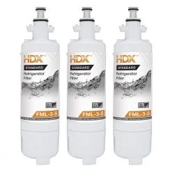 HDX FML-3-S Standard Refrigerator Water Filter Replacement Fits LG LT700P (3-Pack)
