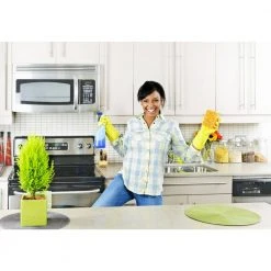 HDX Kitchen and Bath, Yellow and Blue 11 mil Reusable Latex - S/M (2-Pair) 11 HDX Kitchen and Bath, Yellow and Blue 11 mil Reusable Latex - S/M (2-Pair) -EquipEase Shop hdx rubber gloves 24125 012 44 1000