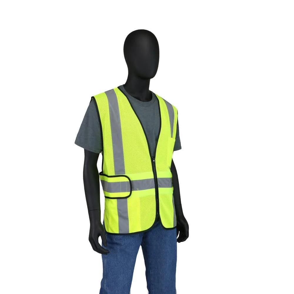 HDX Hi-Visibility Lime Green Class 2 Reflective Adjustable Safety Vest 5 HDX Hi-Visibility Lime Green Class 2 Reflective Adjustable Safety Vest - Image 5
