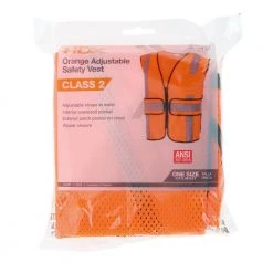 HDX Hi Visibility Orange Class 2 Reflective Adjustable Safety Vest -EquipEase Shop hdx safety vests hdx46511 ovpd8 fa 1000