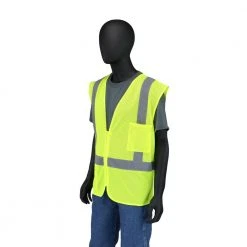 HDX Hi Visibility Lime Green Class 2 Reflective Safety Vest -EquipEase Shop hdx safety vests hdx46512 ovpd8 1f 1000
