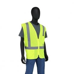 HDX Hi Visibility Lime Green Class 2 Reflective Safety Vest -EquipEase Shop hdx safety vests hdx46512 ovpd8 44 1000