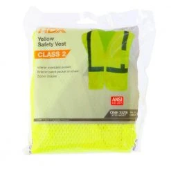 HDX Hi Visibility Lime Green Class 2 Reflective Safety Vest -EquipEase Shop hdx safety vests hdx46512 ovpd8 fa 1000