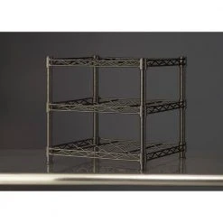 HDX 12 Bottle 3-Shelf Countertop Wire Wine Rack in Black -EquipEase Shop hdx wine racks hhbfpb 2601 31 1000