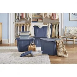 HDX 30 Gal. Storage Tote in Ink -EquipEase Shop ink hdx storage bins 2130 4415707 40 1000