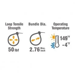 HDX 11 in. Zip Ties, Natural (20-Pack) -EquipEase Shop natural hdx cable zip ties ft 280st 20 4f 1000