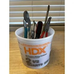 HDX Versa-Tainer 2.5 qt. Plastic Bucket 6 HDX Versa-Tainer 2.5 qt. Plastic Bucket -EquipEase Shop natural plastic hdx paint buckets rg518 c3 1000