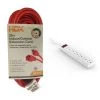 HDX 25 ft. 16/3 Light-Duty Indoor/Outdoor Extension Cord and 6-Outlet Power Strip Surge Protector with 3 ft. Cord