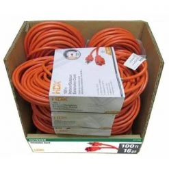 HDX 100 ft. 16/3 Indoor/Outdoor Extension Cord, Orange 7 HDX 100 ft. 16/3 Indoor/Outdoor Extension Cord, Orange -EquipEase Shop orange hdx general purpose cords hd 277 525 40 1000