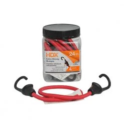 HDX 24 in. Super Strong Bungee Cord (4-Pack)