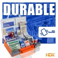 HDX 180-Piece, 25-Person Plastic OSHA First Aid Kit -EquipEase Shop reds pinks hdx first aid kits 59619 44 1000