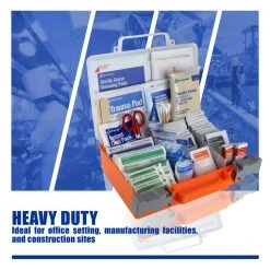 HDX 180-Piece, 25-Person Plastic OSHA First Aid Kit -EquipEase Shop reds pinks hdx first aid kits 59619 76 1000