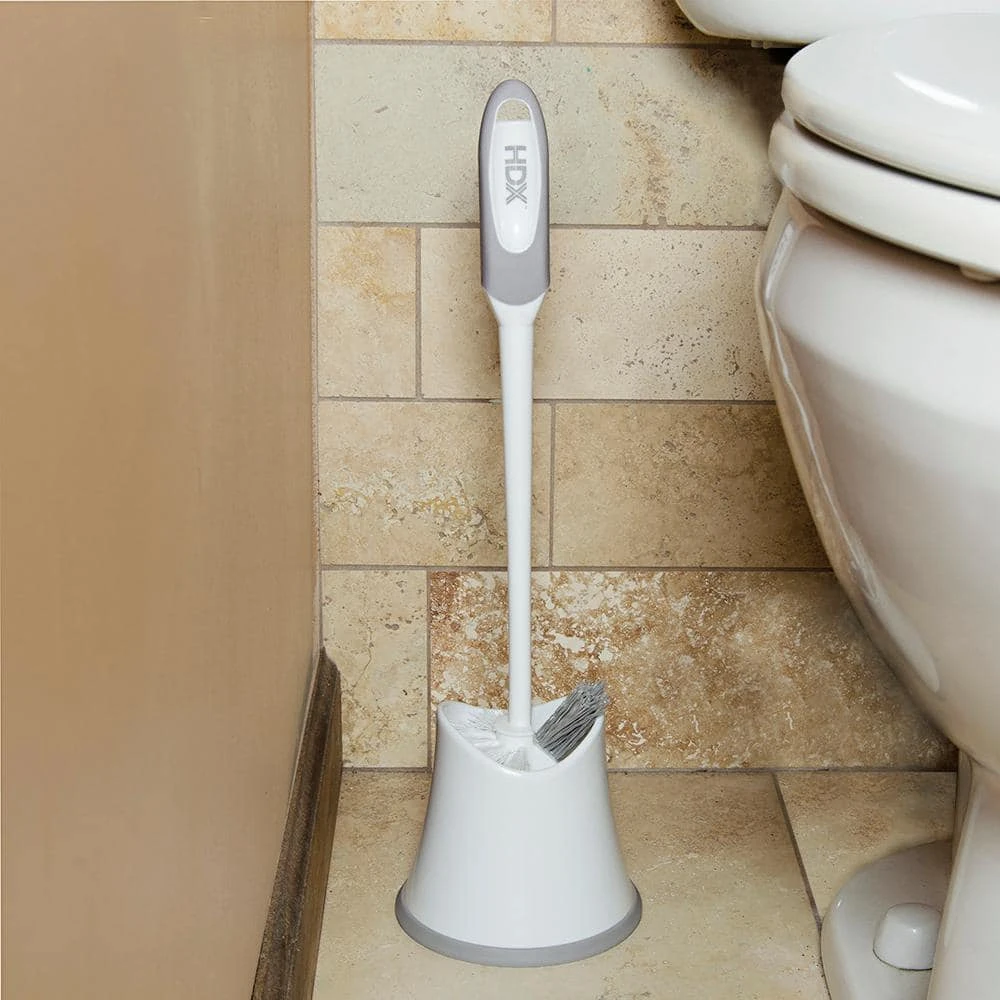 HDX 13.125 in. Polypropylene Toilet Bowl Brush and Holder 2 HDX 13.125 in. Polypropylene Toilet Bowl Brush and Holder - Image 2