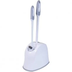 HDX Bowl Brush, Plunger and Caddy -EquipEase Shop white gray hdx toilet brushes 365mbhdxrm 1d 1000