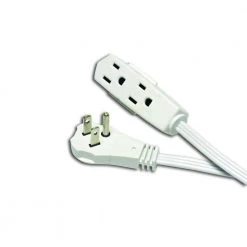HDX 15 ft. 16/3 Indoor Tight Space Cube Tap Extension Cord, White -EquipEase Shop white hdx general purpose cords hd 433 950 1d 1000