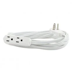 HDX 15 ft. 16/3 Indoor Tight Space Cube Tap Extension Cord, White -EquipEase Shop white hdx general purpose cords hd 433 950 a0 1000