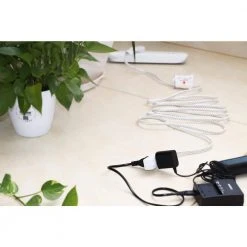 HDX 10 ft. 16-Gauge/2 White Braided Extension Cord 7 HDX 10 ft. 16-Gauge/2 White Braided Extension Cord -EquipEase Shop white hdx general purpose cords lts b2 a19 1f 1000