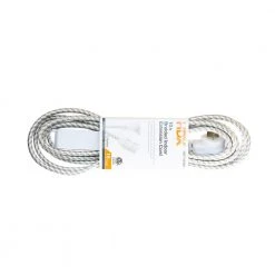 HDX 10 ft. 16-Gauge/2 White Braided Extension Cord 6 HDX 10 ft. 16-Gauge/2 White Braided Extension Cord -EquipEase Shop white hdx general purpose cords lts b2 a19 4f 1000