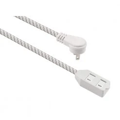 HDX 10 ft. 16-Gauge/2 White Braided Extension Cord