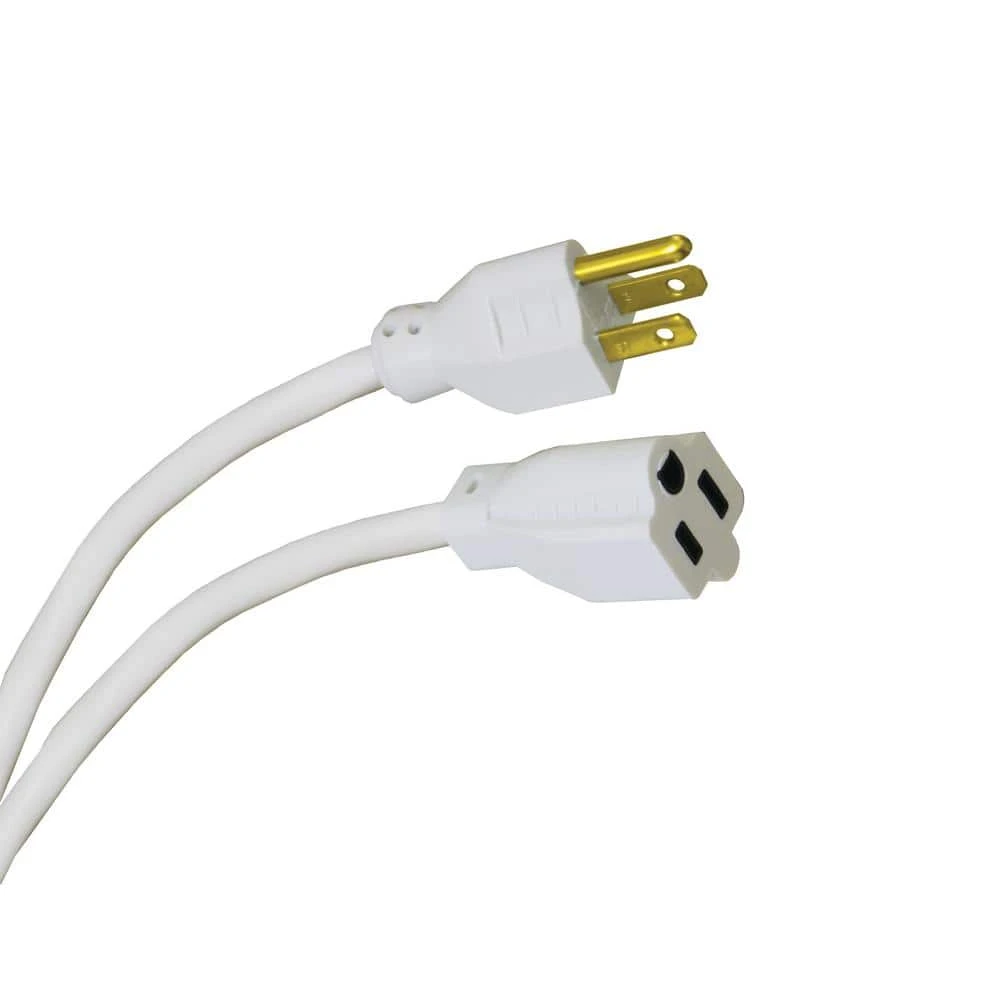 HDX 8 ft. 16/3 Outdoor Extension Cord, White 1 HDX 8 ft. 16/3 Outdoor Extension Cord, White